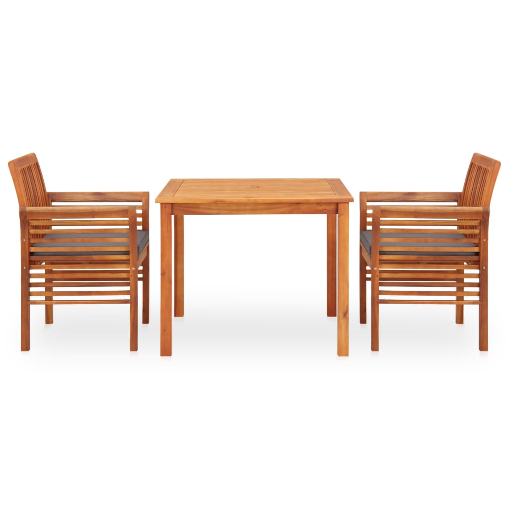 3-delige Tuinset met kussens massief acaciahout is nu te koop bij PeponiXL, paradijselijk wonen!