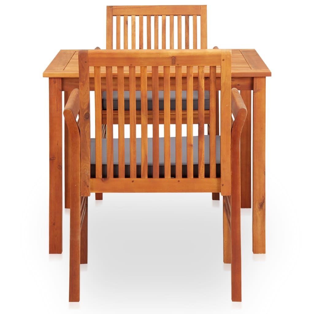 3-delige Tuinset met kussens massief acaciahout is nu te koop bij PeponiXL, paradijselijk wonen!