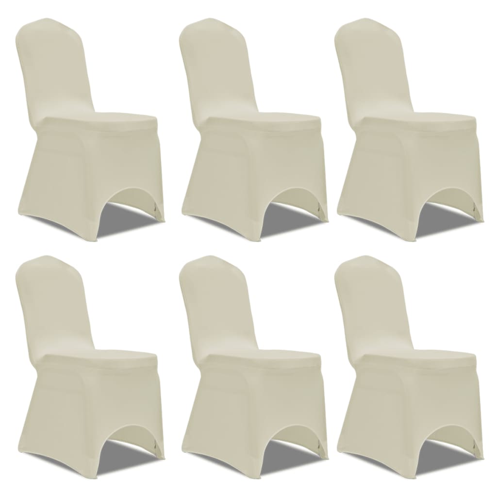 Stoelhoezen stretch 12 st crème is nu te koop bij PeponiXL, paradijselijk wonen!