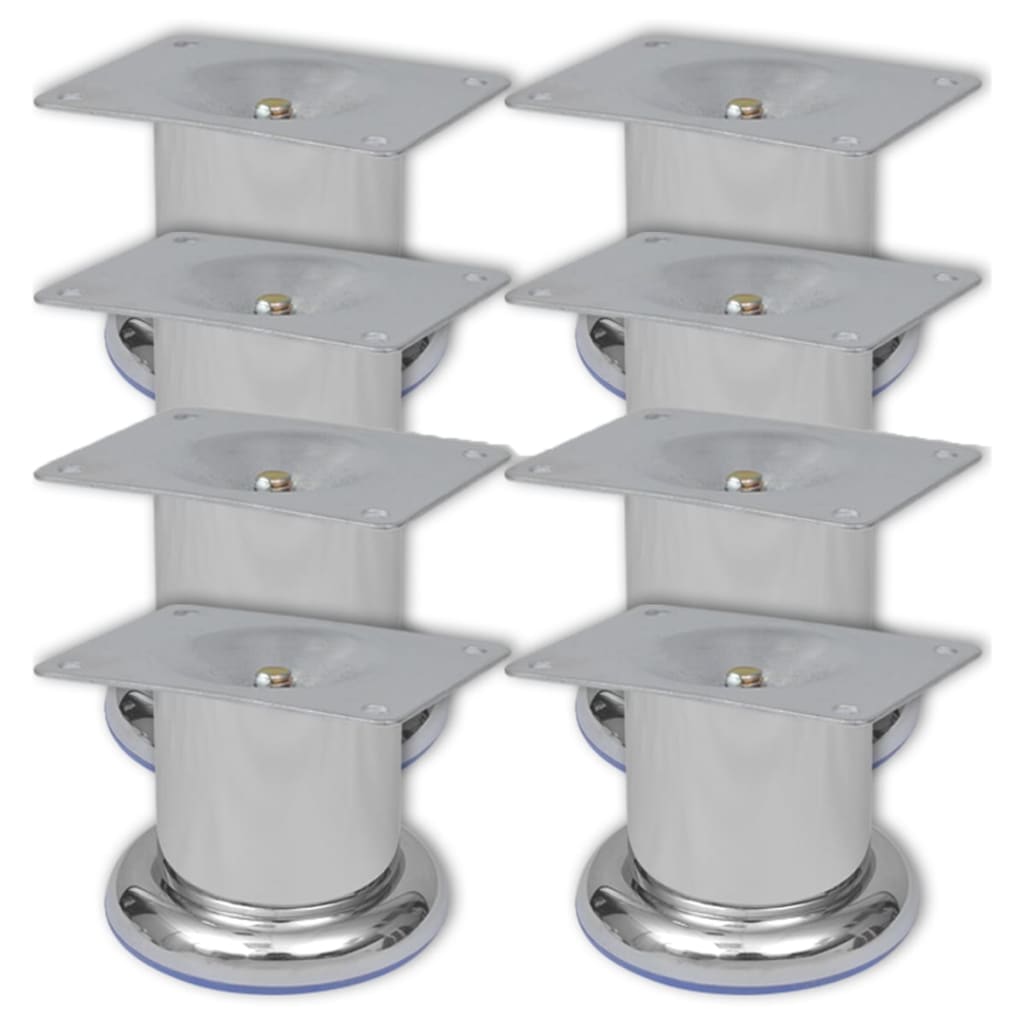 Bankpoten rond 8 st 60 mm chroomkleurig is nu te koop bij PeponiXL, paradijselijk wonen!