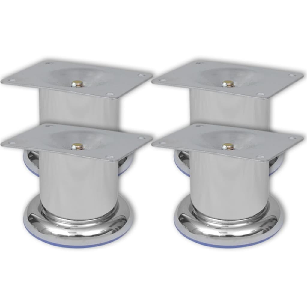 Bankpoten rond 8 st 60 mm chroomkleurig is nu te koop bij PeponiXL, paradijselijk wonen!