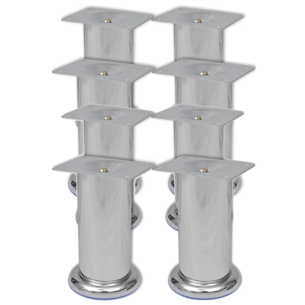 Bankpoten rond 8 st 120 mm chroomkleurig is nu te koop bij PeponiXL, paradijselijk wonen!