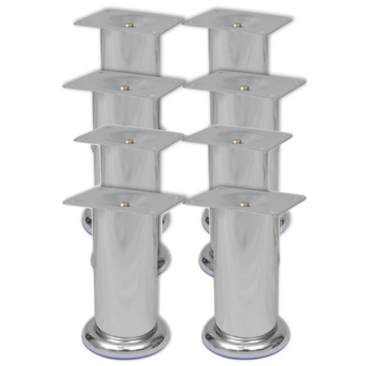 Bankpoten rond 8 st 120 mm chroomkleurig is nu te koop bij PeponiXL, paradijselijk wonen!
