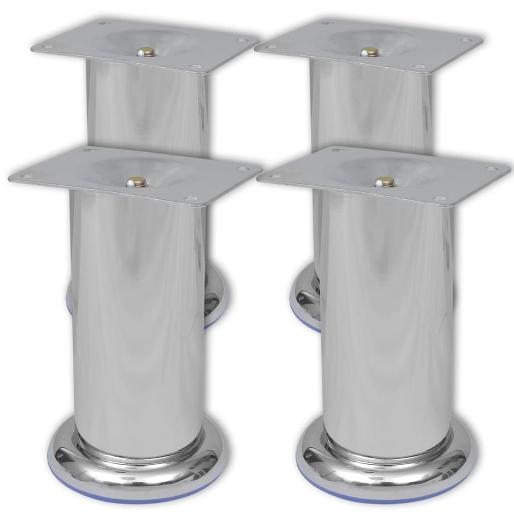 Bankpoten rond 8 st 120 mm chroomkleurig is nu te koop bij PeponiXL, paradijselijk wonen!
