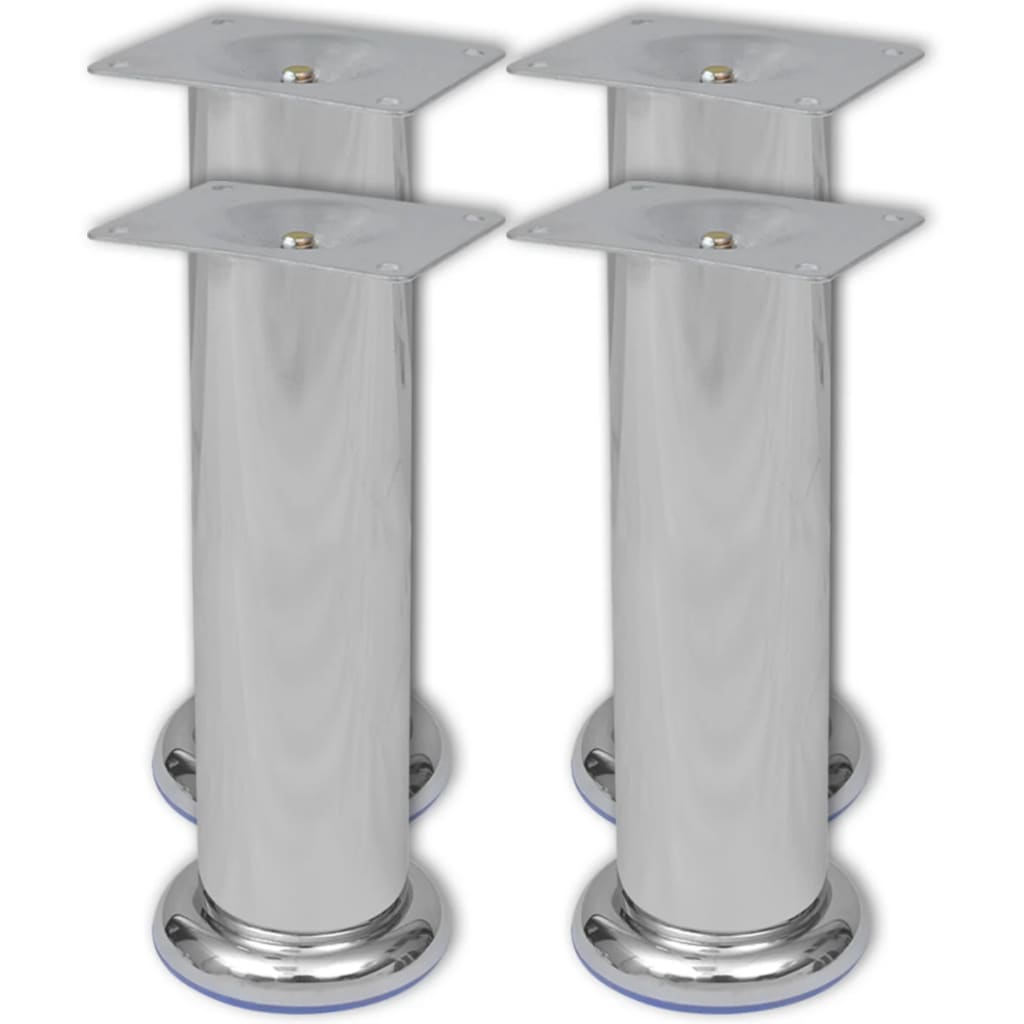 Bankpoten rond 8 st 180 mm chroomkleurig is nu te koop bij PeponiXL, paradijselijk wonen!