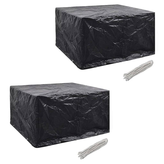 Tuinmeubelhoezen poly rattan 2 st 6-persoons 172x113 cm is nu te koop bij PeponiXL, paradijselijk wonen!
