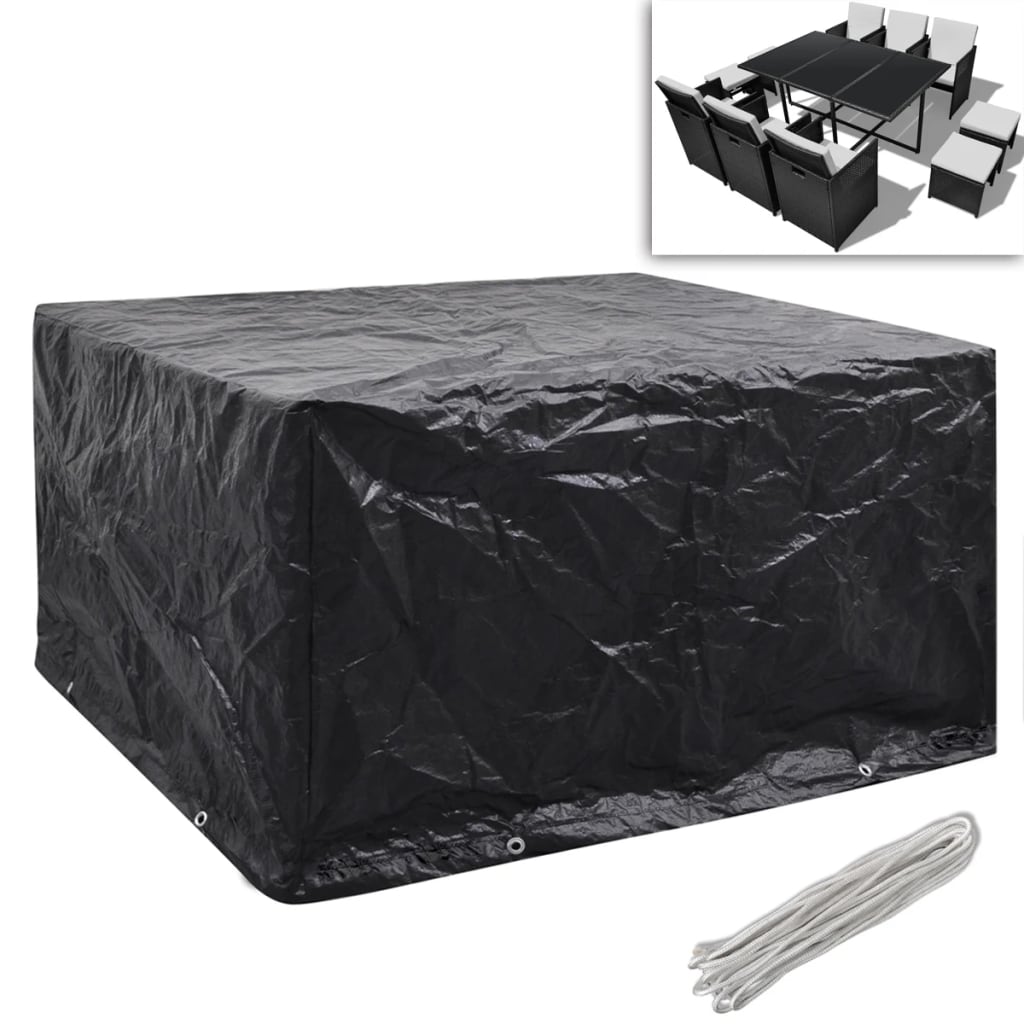 Tuinmeubelhoezen poly rattan 2 st 6-persoons 172x113 cm is nu te koop bij PeponiXL, paradijselijk wonen!