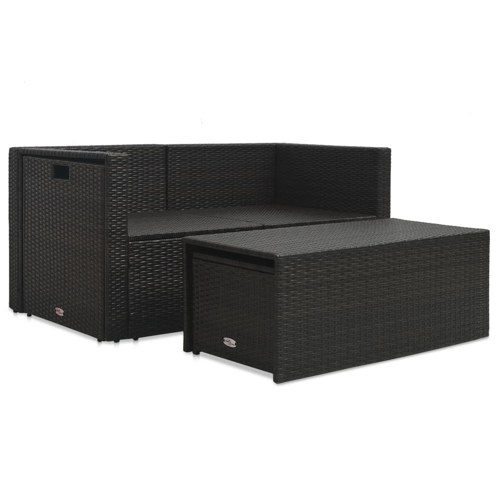 6-delige Loungeset met kussens poly rattan bruin is nu te koop bij PeponiXL, paradijselijk wonen!