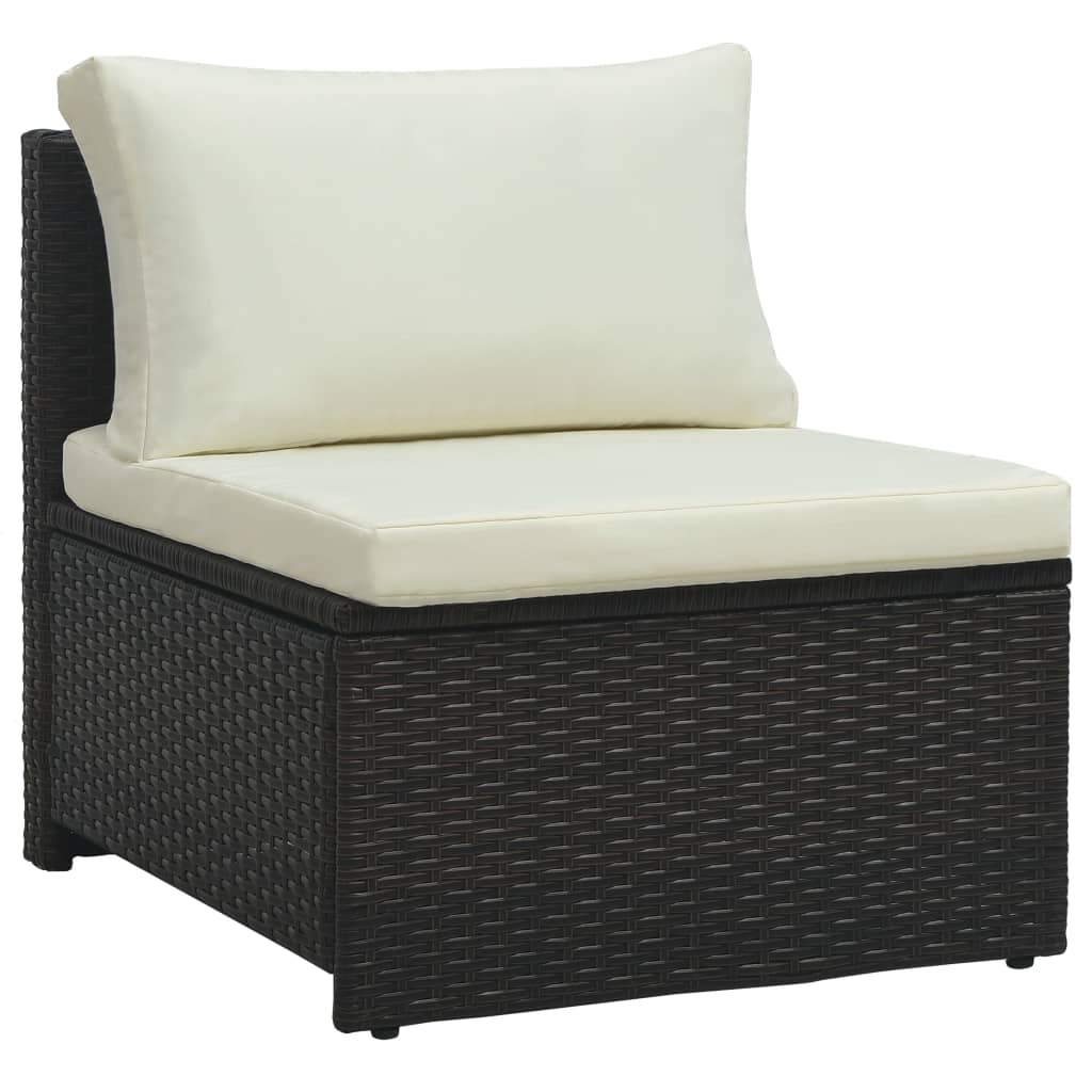 6-delige Loungeset met kussens poly rattan bruin is nu te koop bij PeponiXL, paradijselijk wonen!