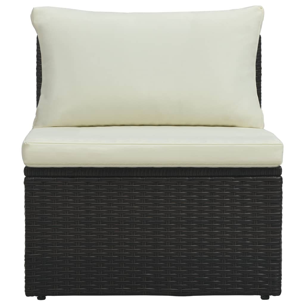 6-delige Loungeset met kussens poly rattan bruin is nu te koop bij PeponiXL, paradijselijk wonen!