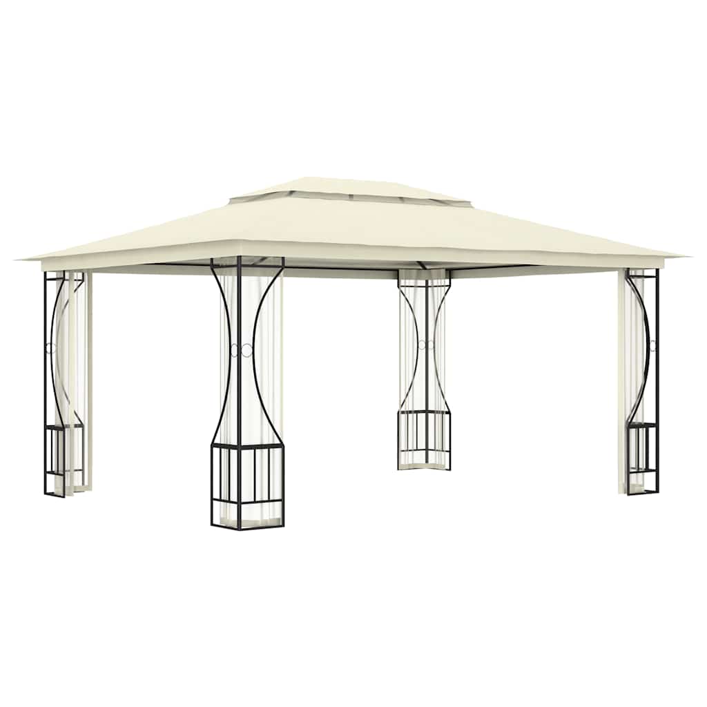 Prieel met netten 300x400x265 cm crèmekleurig is nu te koop bij PeponiXL, paradijselijk wonen!