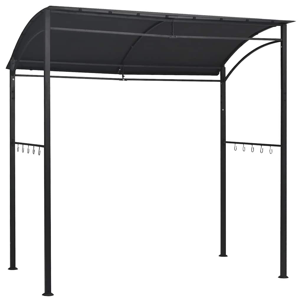 Barbecue paviljoen 215x150x220 cm staal antraciet is nu te koop bij PeponiXL, paradijselijk wonen!
