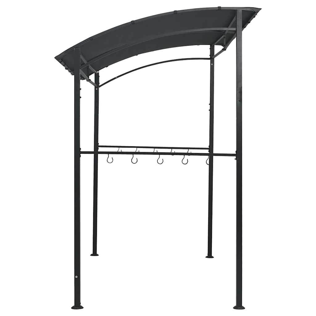 Barbecue paviljoen 215x150x220 cm staal antraciet is nu te koop bij PeponiXL, paradijselijk wonen!