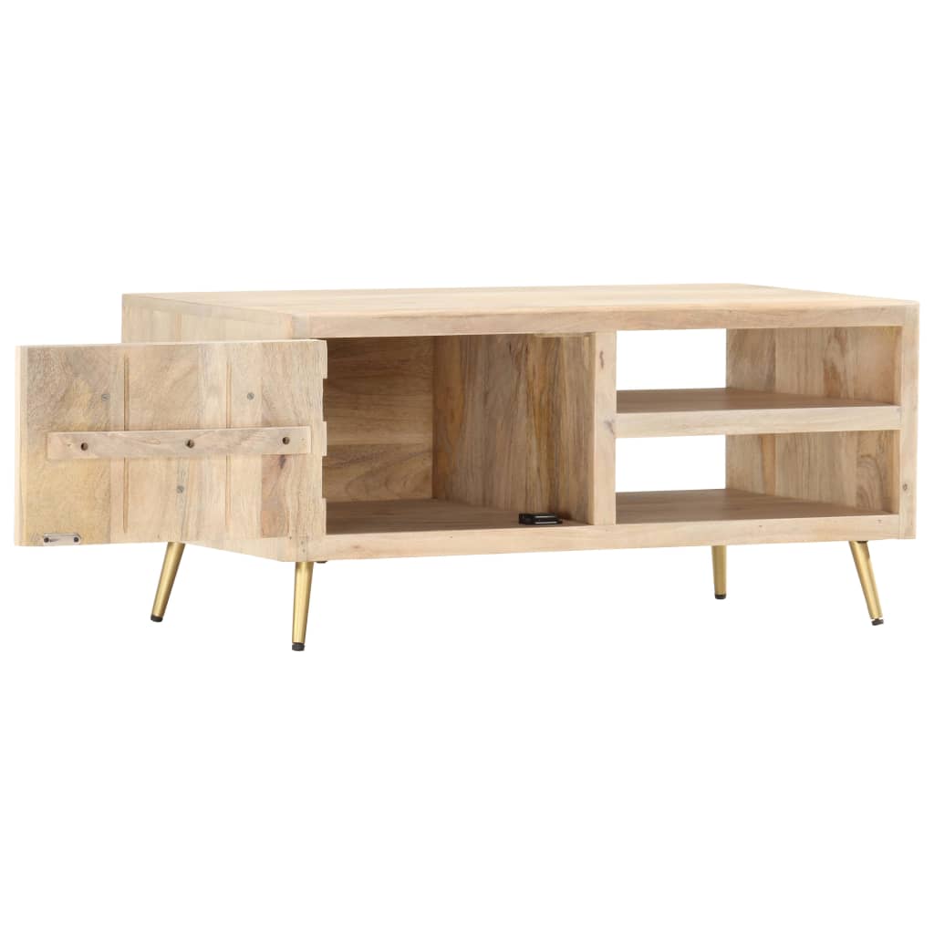 Salontafel 90x45x40 cm massief mangohout is nu te koop bij PeponiXL, paradijselijk wonen!