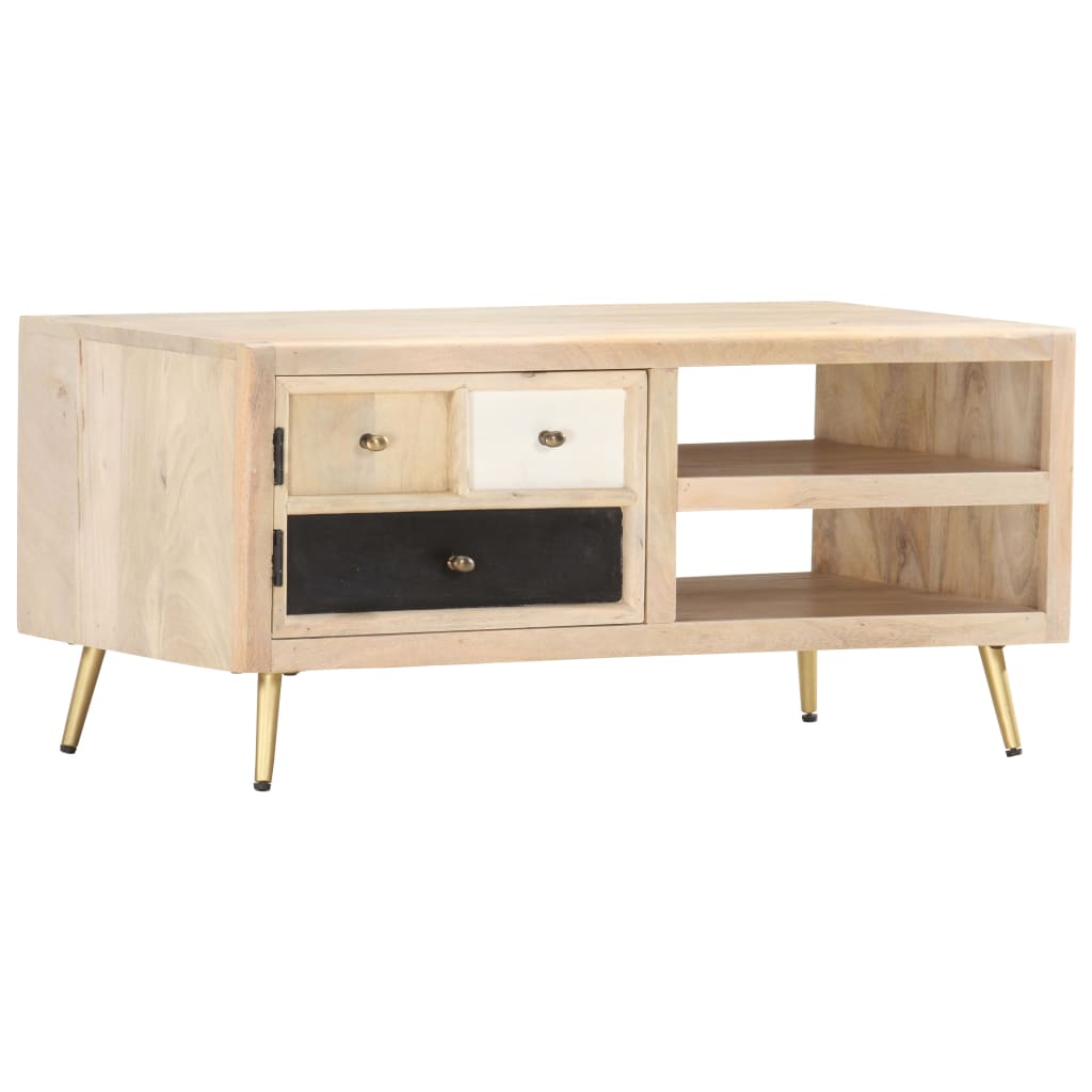 Salontafel 90x45x40 cm massief mangohout is nu te koop bij PeponiXL, paradijselijk wonen!