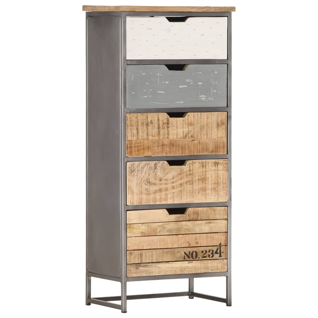 Ladekast 45x30x105 cm massief mangohout is nu te koop bij PeponiXL, paradijselijk wonen!