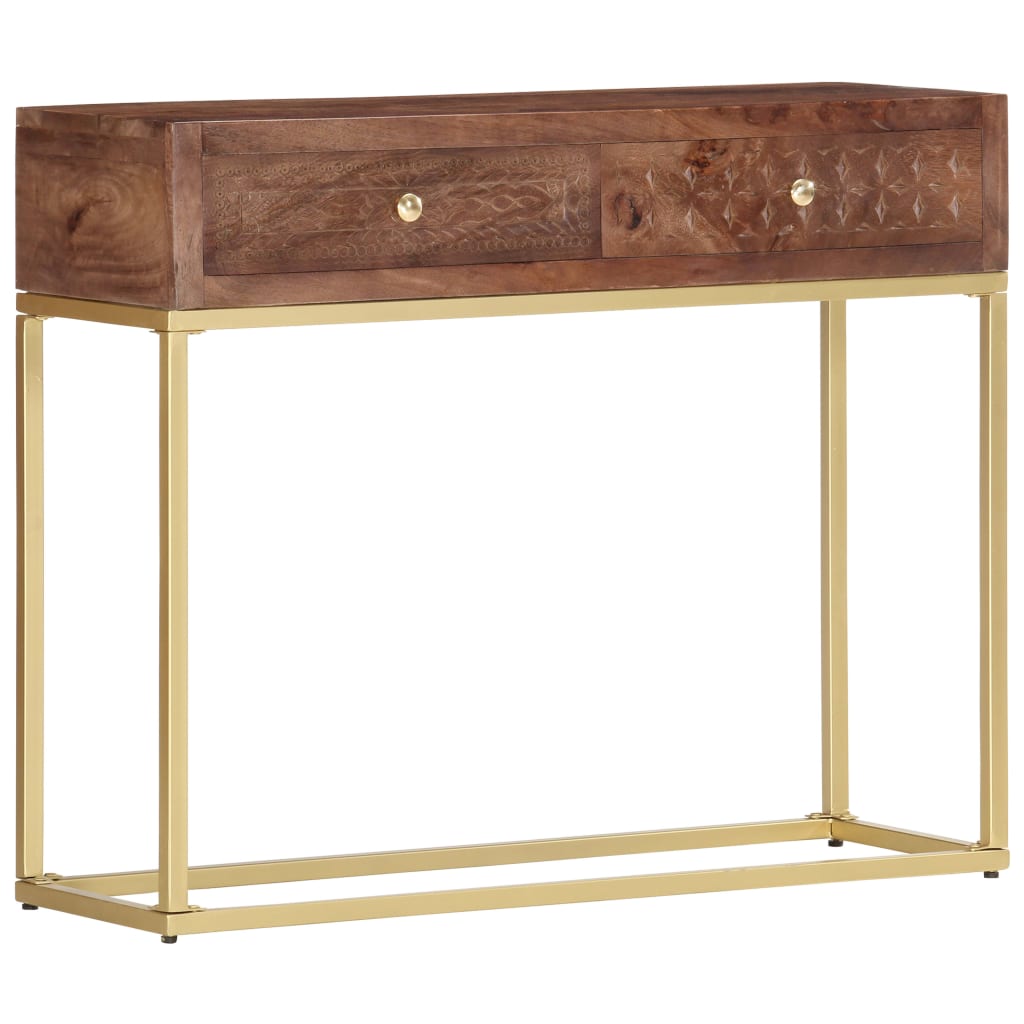 Wandtafel 90x30x75 cm massief mangohout is nu te koop bij PeponiXL, paradijselijk wonen!