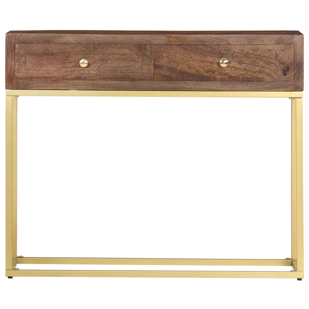 Wandtafel 90x30x75 cm massief mangohout is nu te koop bij PeponiXL, paradijselijk wonen!