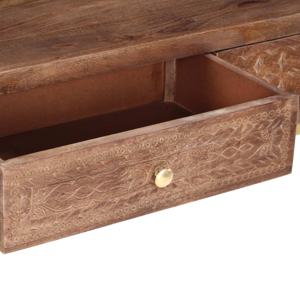 Wandtafel 90x30x75 cm massief mangohout is nu te koop bij PeponiXL, paradijselijk wonen!