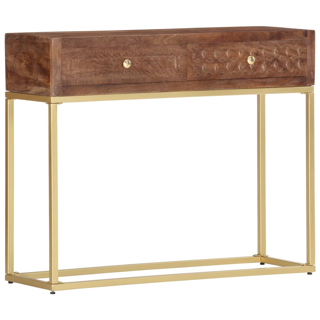 Wandtafel 90x30x75 cm massief mangohout is nu te koop bij PeponiXL, paradijselijk wonen!