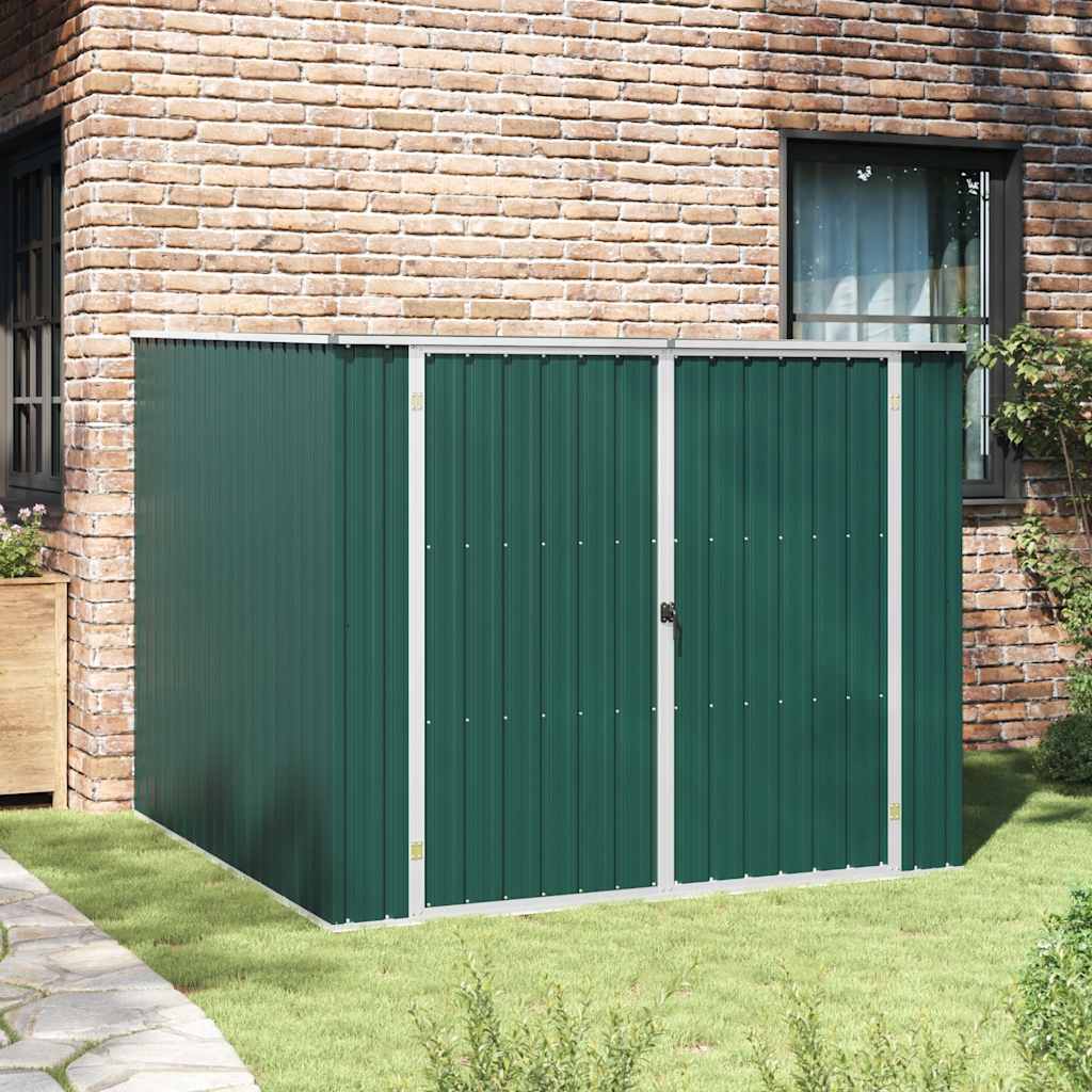 Tuinschuur 195x198x159 cm gegalvaniseerd staal groen is nu te koop bij PeponiXL, paradijselijk wonen!