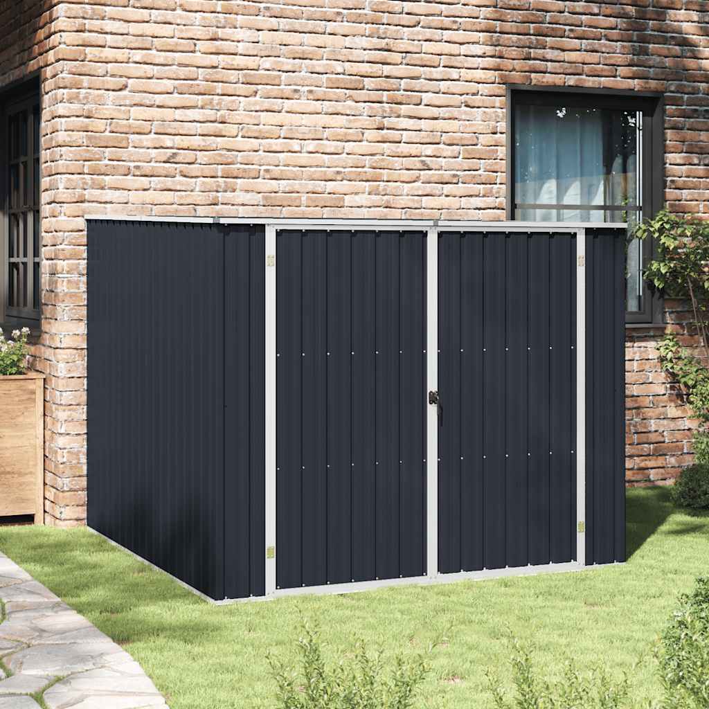 Tuinschuur 195x198x159 cm gegalvaniseerd staal antraciet is nu te koop bij PeponiXL, paradijselijk wonen!