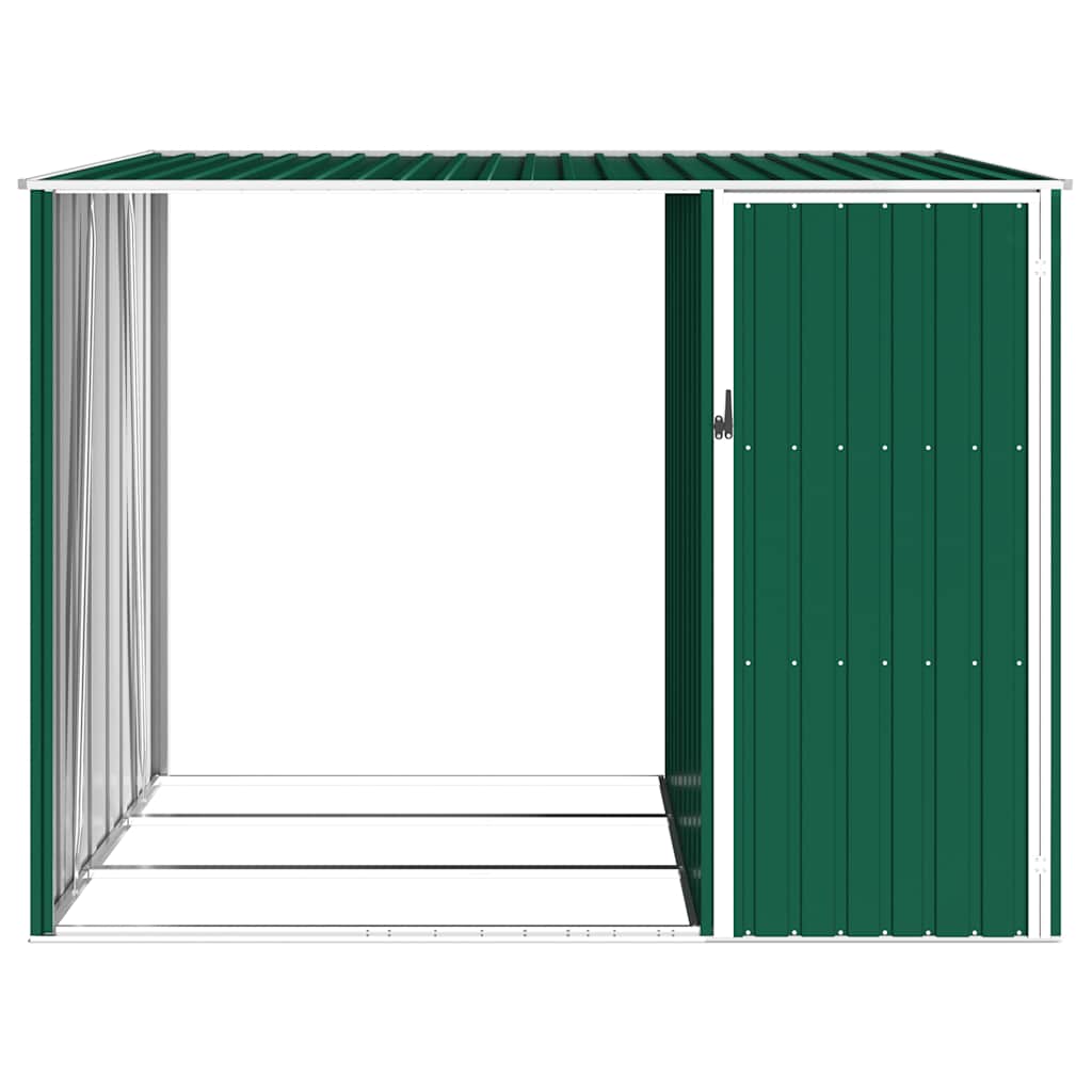 Brandhoutschuur 245x98x159 cm gegalvaniseerd staal groen is nu te koop bij PeponiXL, paradijselijk wonen!