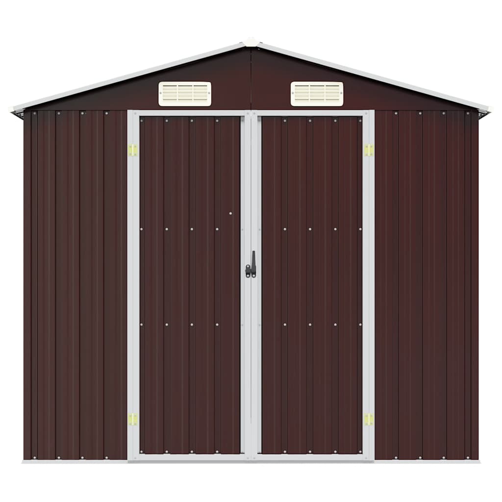 Tuinschuur 205x129x183 cm gegalvaniseerd staal bruin is nu te koop bij PeponiXL, paradijselijk wonen!
