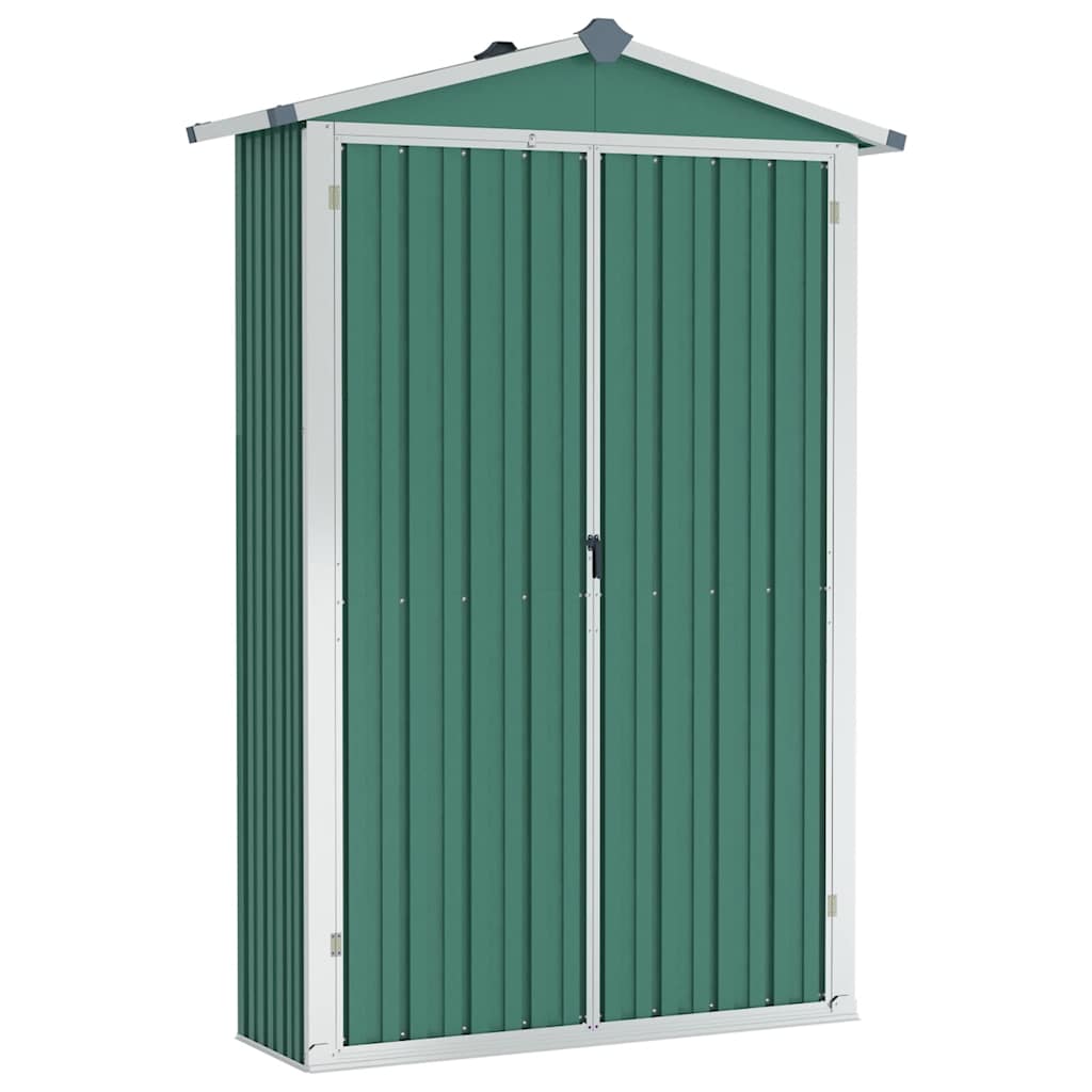 Tuinschuur 116x45x175 cm gegalvaniseerd staal groen is nu te koop bij PeponiXL, paradijselijk wonen!