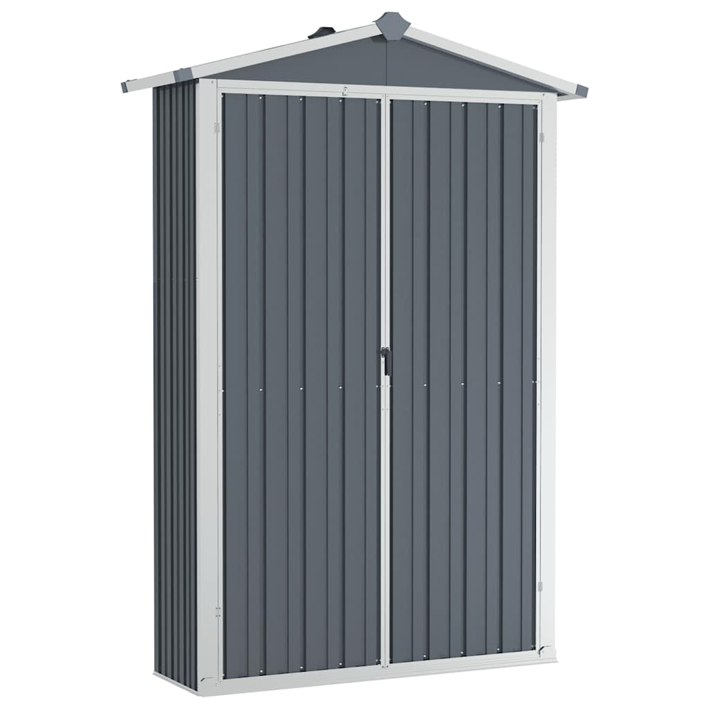 Tuinschuur 116x45x175 cm gegalvaniseerd staal grijs is nu te koop bij PeponiXL, paradijselijk wonen!