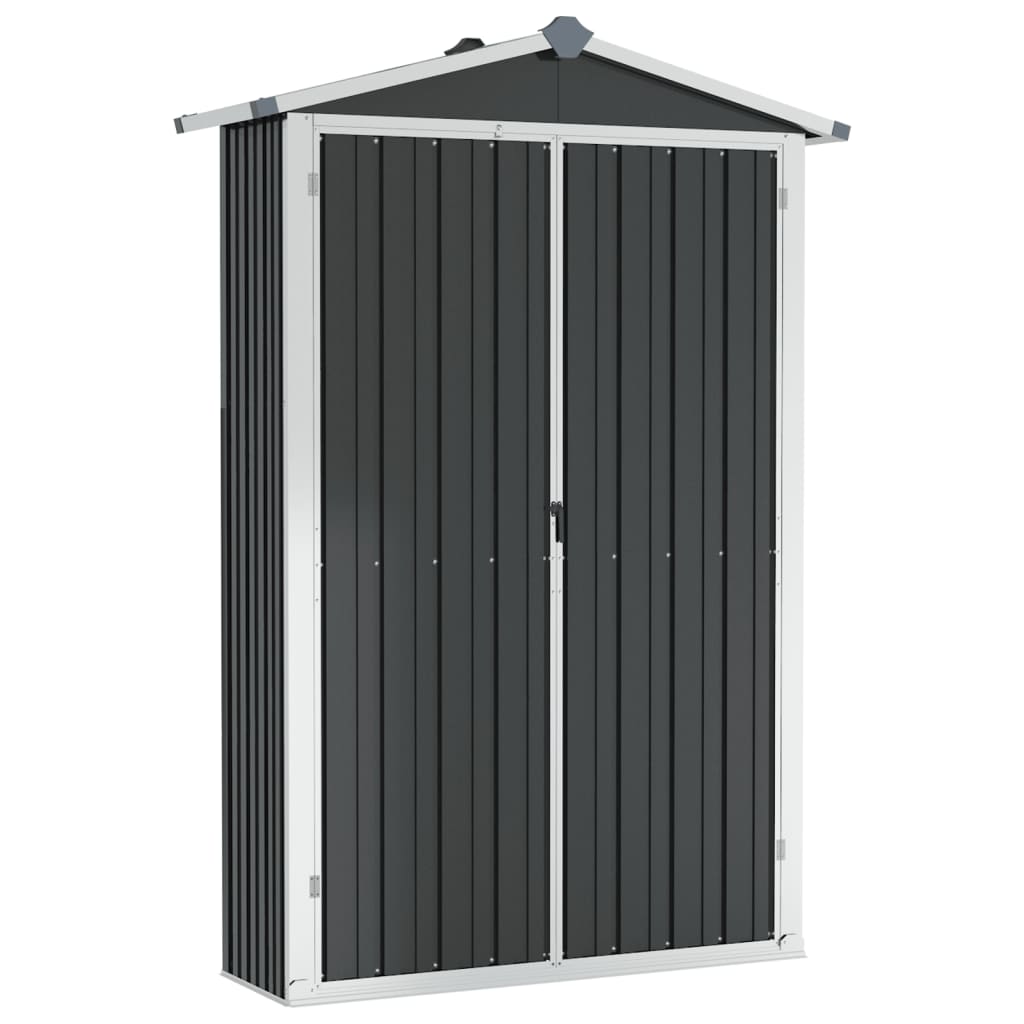 Tuinschuur 116x45x175 cm gegalvaniseerd staal grijs is nu te koop bij PeponiXL, paradijselijk wonen!