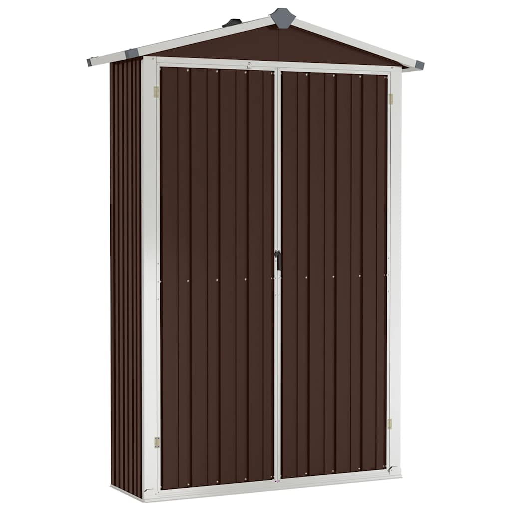 Tuinschuur 116x45x175 cm gegalvaniseerd staal bruin is nu te koop bij PeponiXL, paradijselijk wonen!
