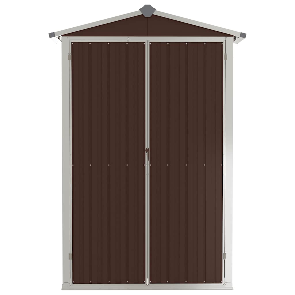 Tuinschuur 116x45x175 cm gegalvaniseerd staal bruin is nu te koop bij PeponiXL, paradijselijk wonen!