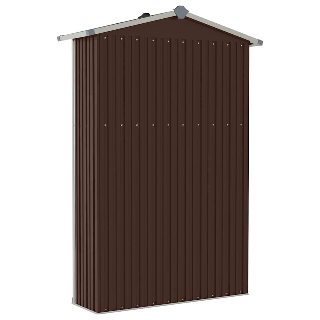 Tuinschuur 116x45x175 cm gegalvaniseerd staal bruin is nu te koop bij PeponiXL, paradijselijk wonen!