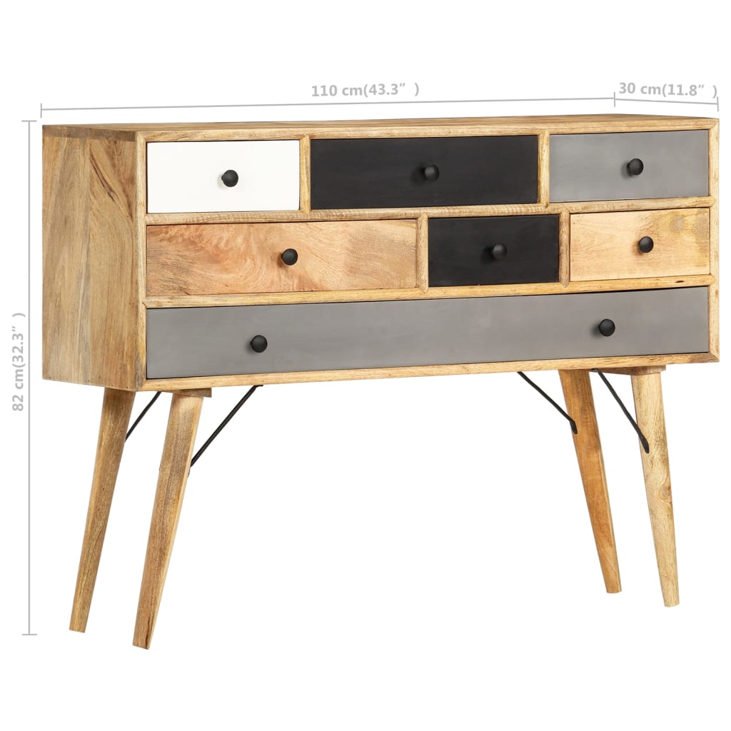 Dressoir 110x30x82 cm massief mangohout is nu te koop bij PeponiXL, paradijselijk wonen!