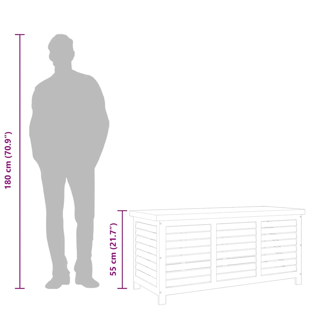 Tuinbox 117x50x55 cm massief eucalyptushout is nu te koop bij PeponiXL, paradijselijk wonen!