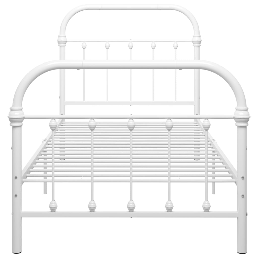 Bedframe metaal wit 100x200 cm is nu te koop bij PeponiXL, paradijselijk wonen!