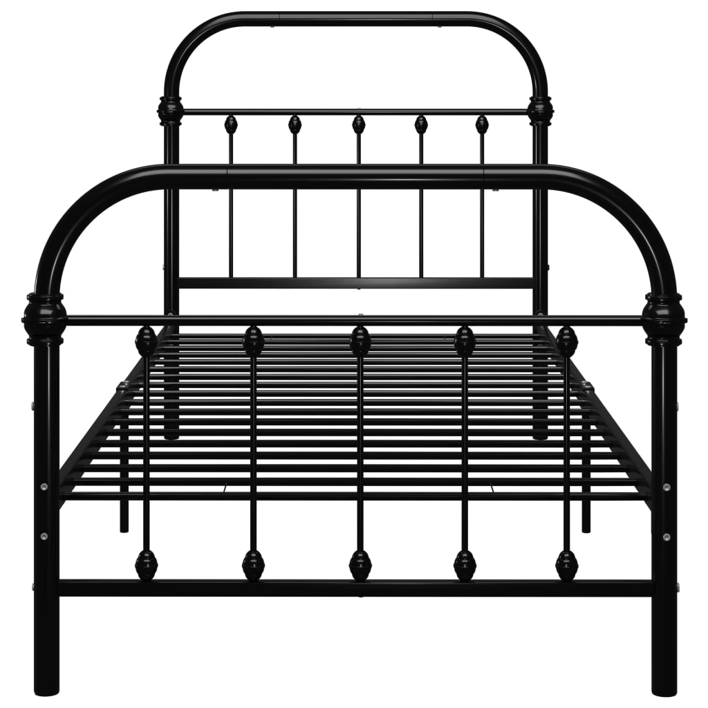 Bedframe metaal zwart 90x200 cm is nu te koop bij PeponiXL, paradijselijk wonen!