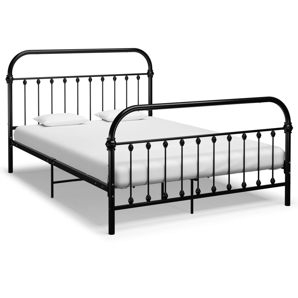 Bedframe metaal zwart 140x200 cm is nu te koop bij PeponiXL, paradijselijk wonen!