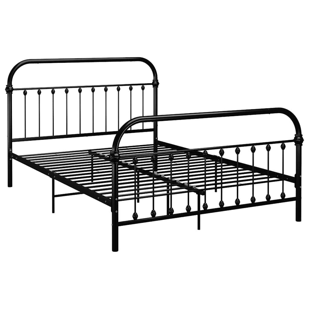 Bedframe metaal zwart 140x200 cm is nu te koop bij PeponiXL, paradijselijk wonen!