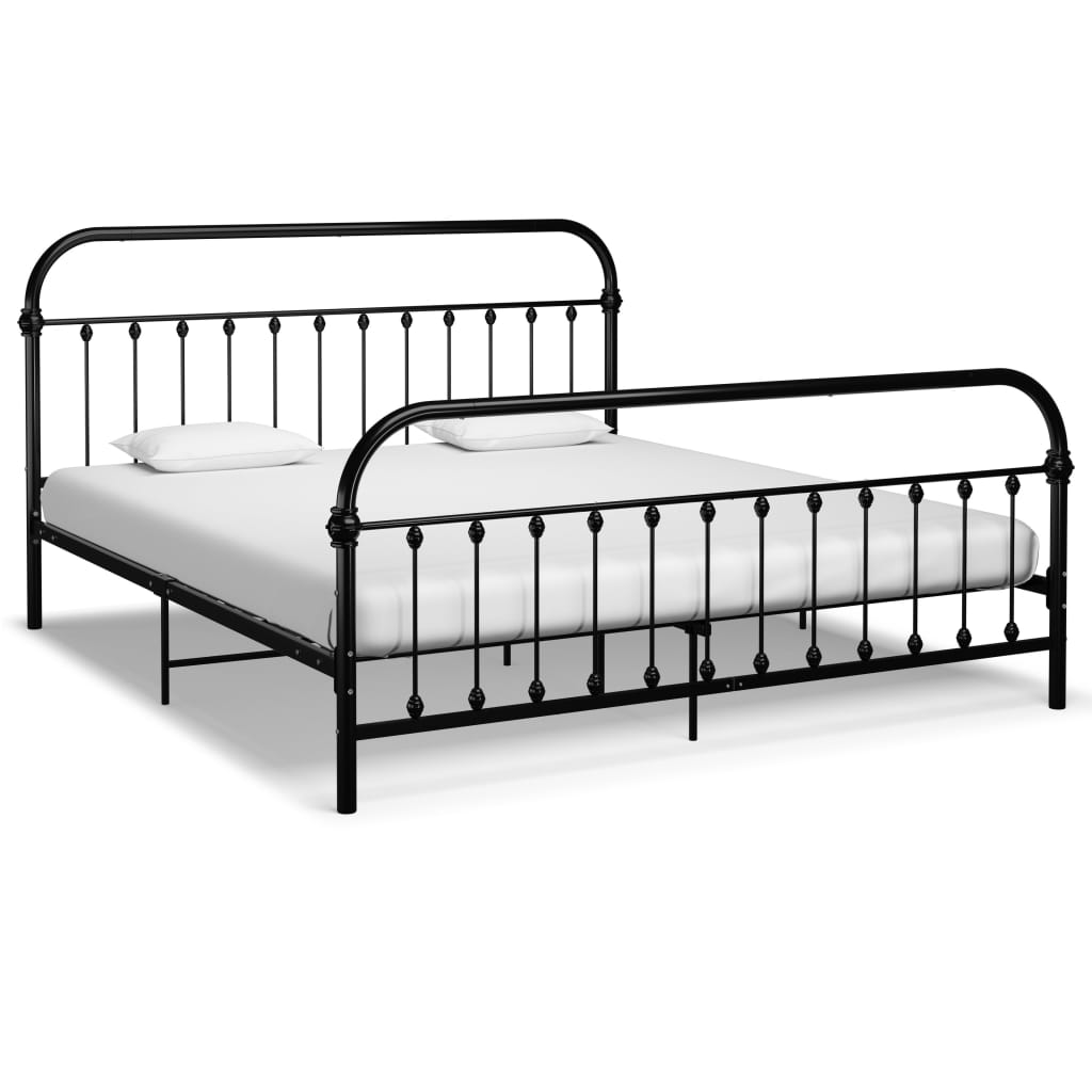 Bedframe metaal zwart 180x200 cm is nu te koop bij PeponiXL, paradijselijk wonen!