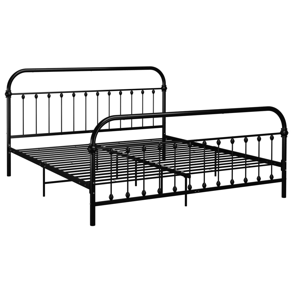 Bedframe metaal zwart 180x200 cm is nu te koop bij PeponiXL, paradijselijk wonen!