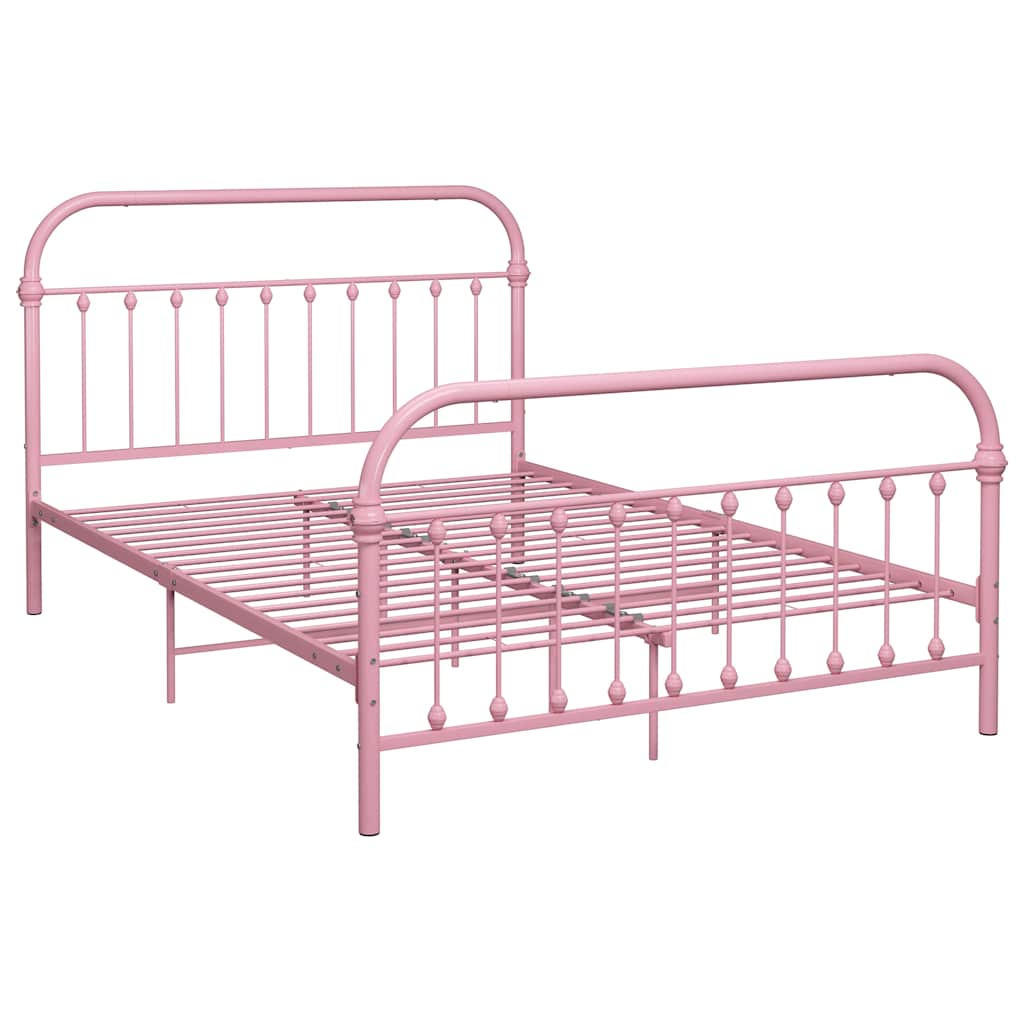 Bedframe metaal roze 120x200 cm is nu te koop bij PeponiXL, paradijselijk wonen!