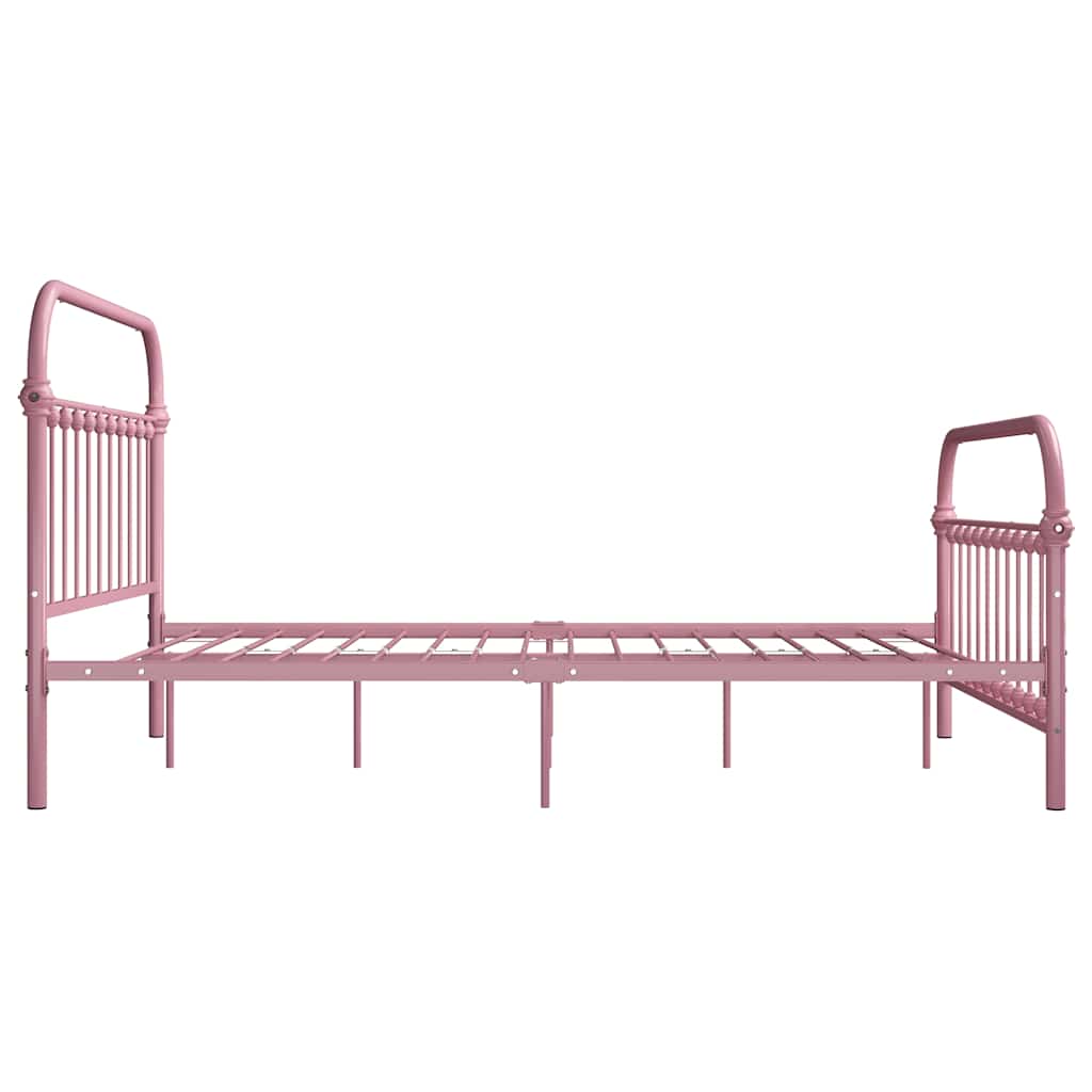 Bedframe metaal roze 120x200 cm is nu te koop bij PeponiXL, paradijselijk wonen!