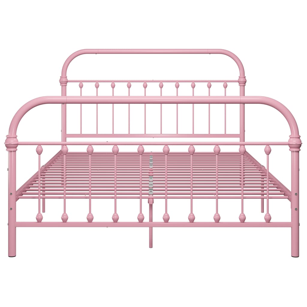 Bedframe metaal roze 140x200 cm is nu te koop bij PeponiXL, paradijselijk wonen!