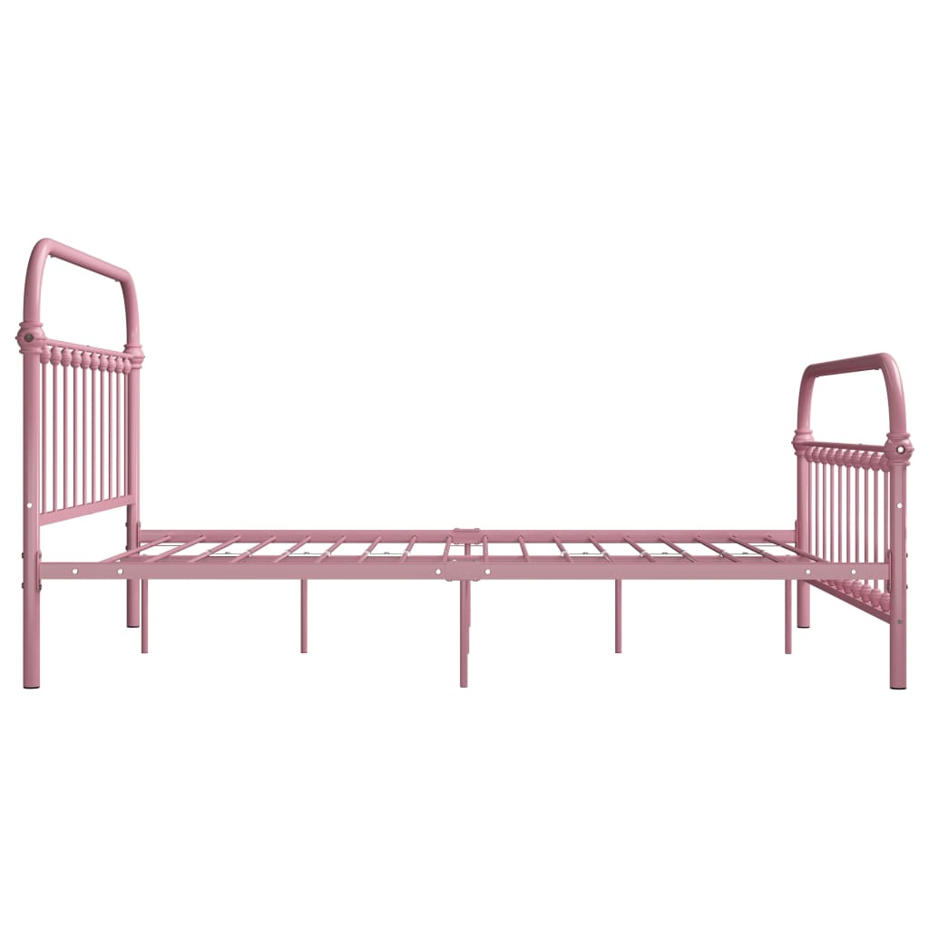 Bedframe metaal roze 140x200 cm is nu te koop bij PeponiXL, paradijselijk wonen!