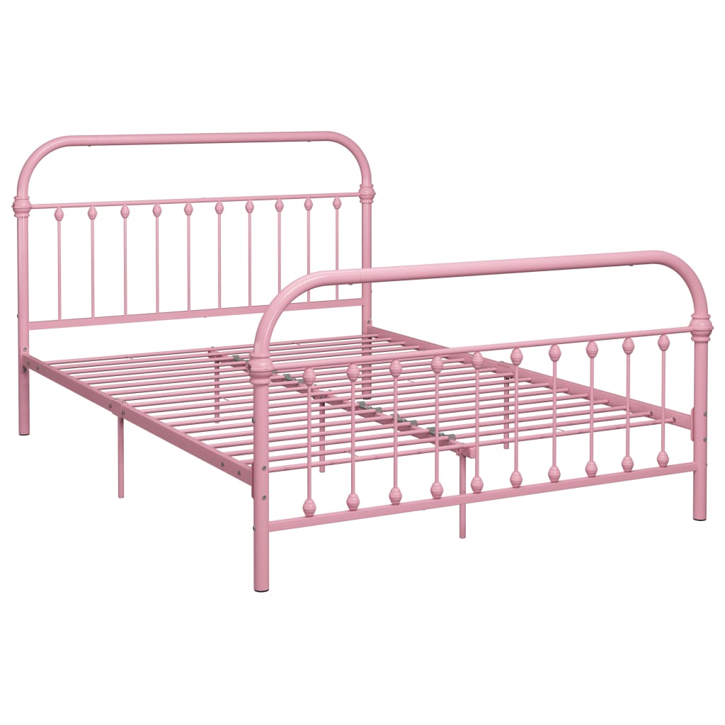 Bedframe metaal roze 160x200 cm is nu te koop bij PeponiXL, paradijselijk wonen!