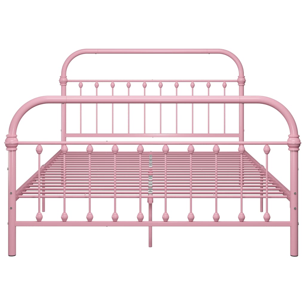 Bedframe metaal roze 160x200 cm is nu te koop bij PeponiXL, paradijselijk wonen!