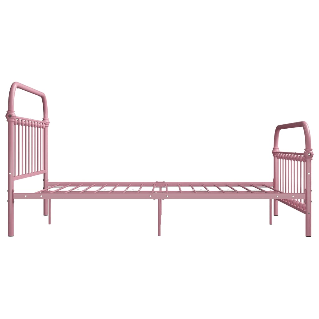 Bedframe metaal roze 160x200 cm is nu te koop bij PeponiXL, paradijselijk wonen!