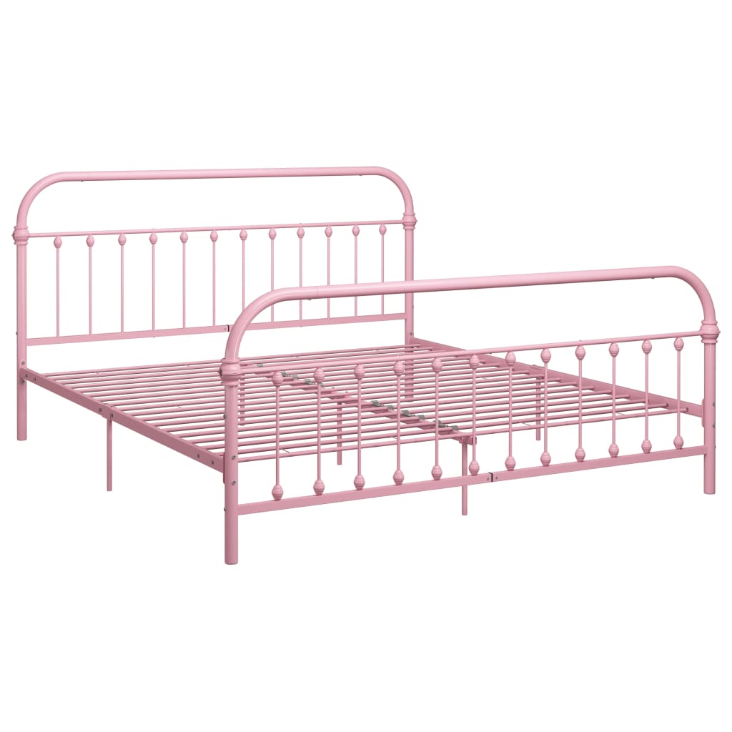 Bedframe metaal roze 180x200 cm is nu te koop bij PeponiXL, paradijselijk wonen!